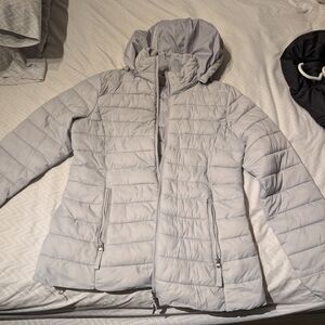 St. John Light Gray Puffer Jacket